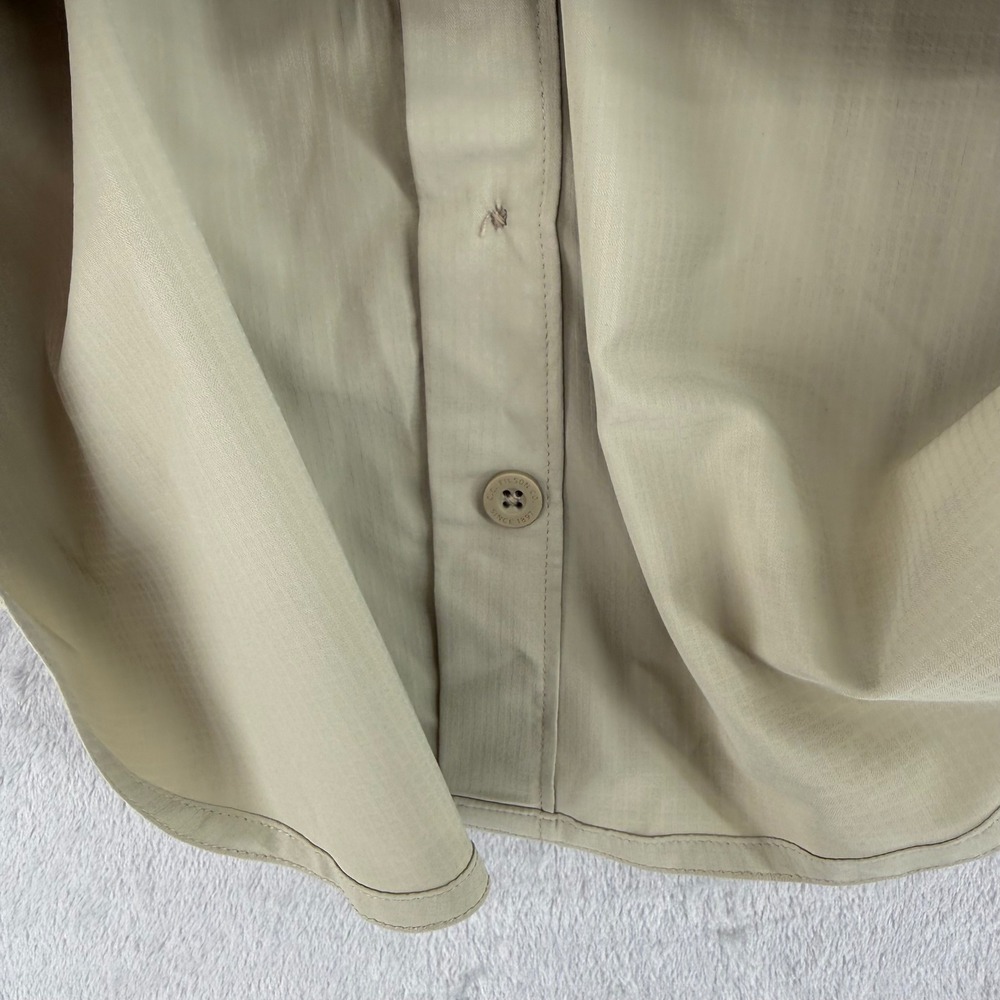 Filson Ultra-Light Shirt Mens Medium Sandbar Tan Ripstop Long Sleeve Polo NEW - Picture 11 of 15